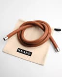 Snake Hookah Leather Hose Cognac — з чохлом