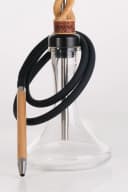 Snake Hookah Spiral Sucupira Cognac — колба та шланг зблизька