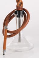 Snake Hookah Spiral Tigerwood — колба та шланг зблизька