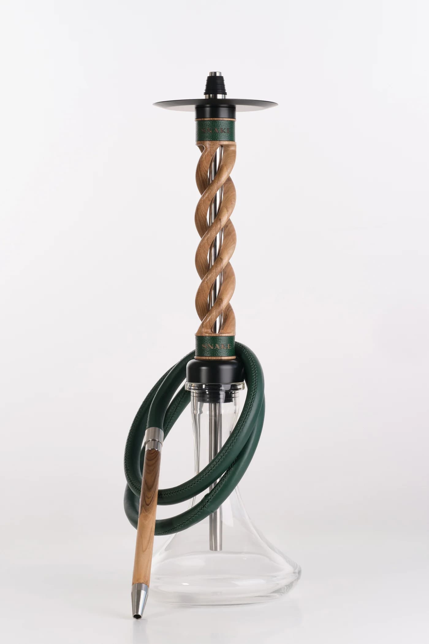 Snake Hookah Spiral Walnut Green