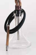 Snake Hookah Spiral Walnut Purple — колба та шланг зблизька