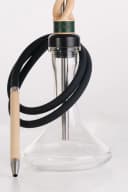 Snake Hookah Spiral Walnut White — колба та шланг зблизька